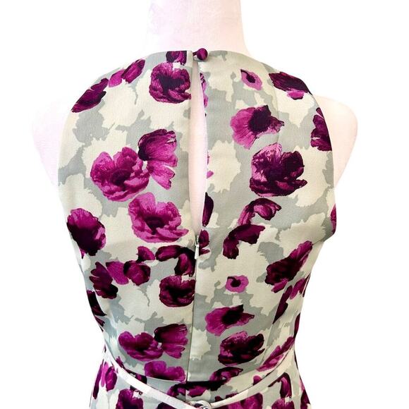 Banana Republic Purple Floral Sleeveless Maxi Ruffles NWOT Size 4 - Picture 5 of 15